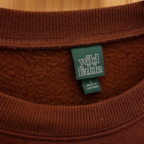 Wild Fable Brown Cropped Sweatshirt - Picture 2 of 2